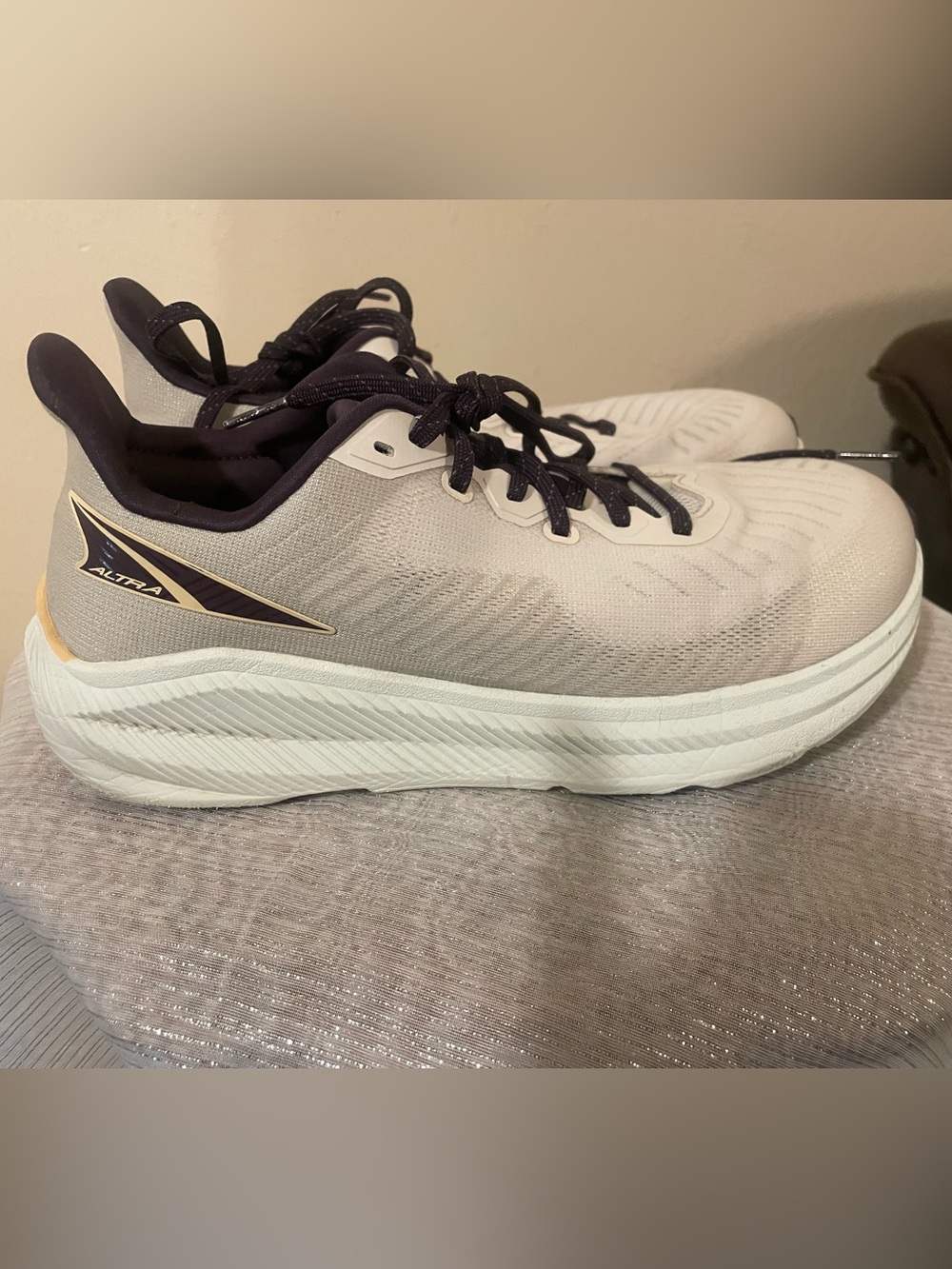 Altra Women's Beige and Purple Athletic Running Shoes